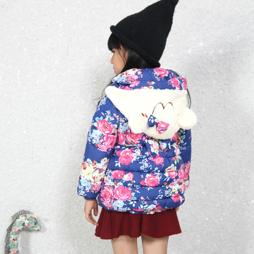 童装女童棉衣2015新款中小童冬季短款加厚韩版保暖棉袄外套