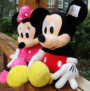 迪士尼情侣新款正版米奇米妮公仔毛绒玩具批发结婚摆件布娃娃老鼠
