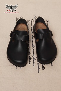 勃肯birkenstock休闲包头皮鞋London系列黑色36码