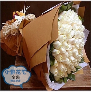 节日 白玫瑰 爱人朋友毕业生日鲜花速递广州上海武汉花店订送花束