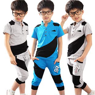 童装夏天装新款男童短袖套装韩版休闲运动儿童夏天T恤
