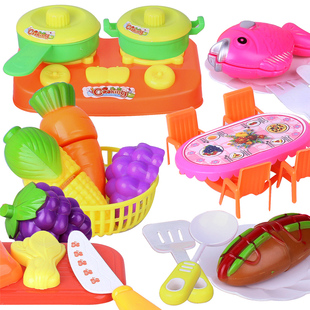 儿童过家家玩具切切乐套装 女孩做饭过家家厨房玩具 宝宝厨具餐具