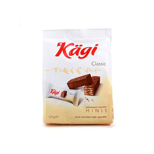 瑞士进口 卡奇Kagi 优质迷你牛奶巧克力威化饼干 独立小包装 125g