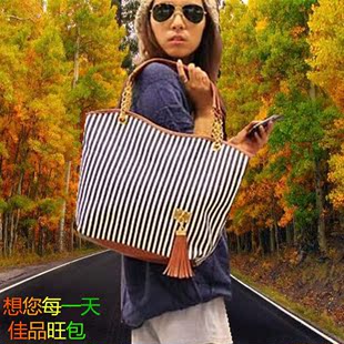秋季新款帆布女士包韩版复古链条包单肩斜跨时尚流行包少女包包邮