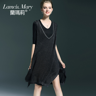 兰玛莉女装秋装2016新款欧洲站欧货潮两件套女秋季连衣裙时尚套装