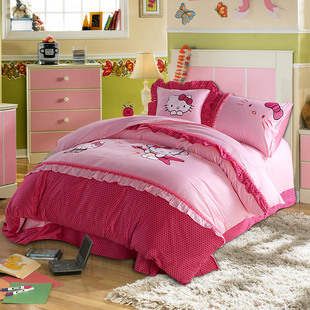 儿童床上用品  绣花+ 印花 纯棉床品 加厚活性床上用品