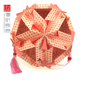 优纸创意 正品折纸花球051 手工纸DIY材料创意纸花双面双色折纸