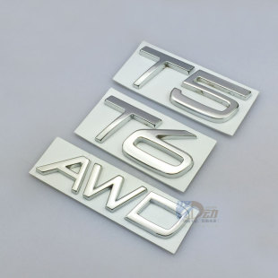 沃尔沃车标金属尾标T5 T6 AWD贴标 S60L XC60 V40 XC90改装侧标