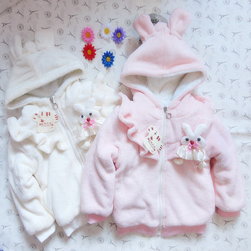 韩版新款女童秋冬装外套女宝宝幼儿外衣长袖加厚童装可爱淑女
