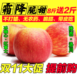 陕西洛川红富士苹果农家现摘现发 有机中型12个5斤纯天然新鲜水果