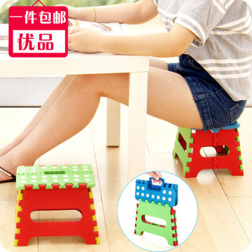 折叠凳收纳凳加厚塑料宝宝儿童小板凳便携式户外钓鱼凳坐火车包邮
