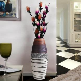家居装饰品落地摆件景德镇陶瓷现代时尚欧式客厅大堂办公室大花瓶