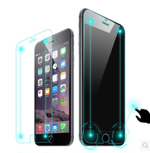 iPhone6s智能钢化膜苹果6s触控钢化膜 6plus玻璃膜 单手操作返回