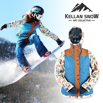 韩国代购直邮KELLAN户外冲锋衣 女二合一两件套滑雪服冬季马甲