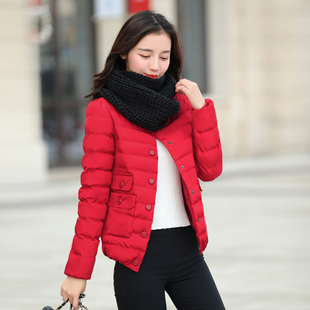 2015冬装新款女士羽绒棉衣韩版短款修身超轻薄小棉袄羽绒服女外套