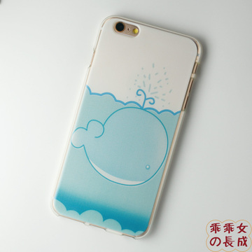 卡通鲸鱼 iphone6s手机壳软硅胶苹果6plus全包边防摔萌保护套