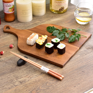 创意原木天然相思木摆盘板面包板点心板切菜板托盘子砧板可挂餐具