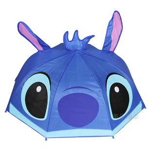 迪斯尼Disney史迪仔大眼蓝精灵儿童宝宝玩具卡通耳朵生日礼物雨伞