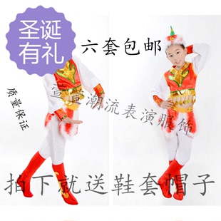 少儿演出服儿童表演服民族蒙族女童筷子舞蹈服幼儿蒙古舞服装裙装