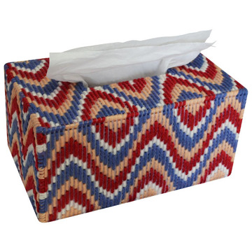 新款毛线绣纸巾盒十字绣立体绣卧室套件创意纯手工抽纸盒餐厅短款
