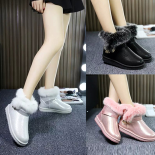 2015冬季新款雪地靴女士防水短靴韩版潮平跟短筒加厚保暖棉靴女靴