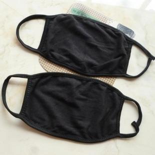 优质棉布二层黑色口罩 莫代尔包边 独立包装 骑行 保暖 防尘口罩
