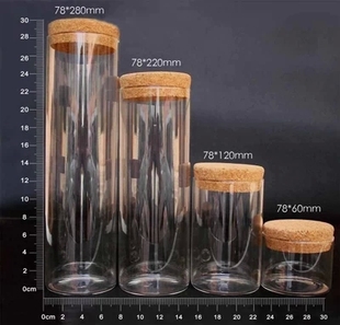 特价78直径大试管木塞透明玻璃瓶许愿礼品创意瓶子储蓄罐