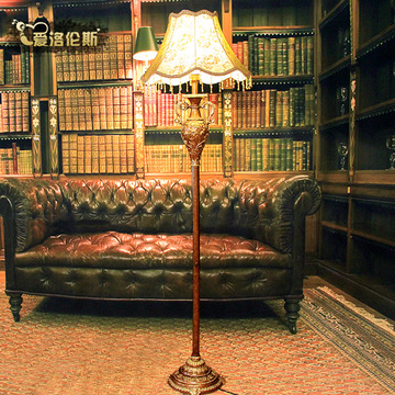 欧式美式 复古典宫廷卧室客厅咖啡餐厅落地台灯LED树脂装饰落地灯