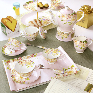 欧式茶具咖啡杯套装英式下午茶茶具红茶杯碟套装陶瓷美式咖啡具