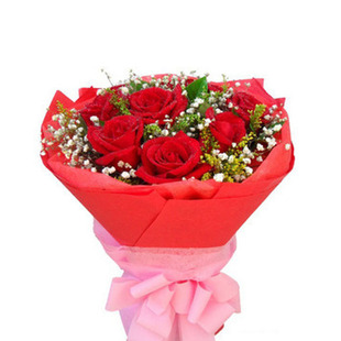 9朵红玫瑰花束生日鲜花全国同城速递成都绵阳资阳青羊都江堰彭州
