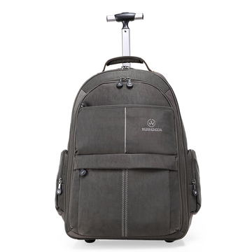 单拉杆背包带轮双肩背包可拖拉商务书包旅行登机包男女学生行李箱
