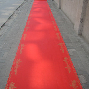 新款 特价 婚庆龙凤印花红地毯  一次性红地毯 无纺布地毯 包邮