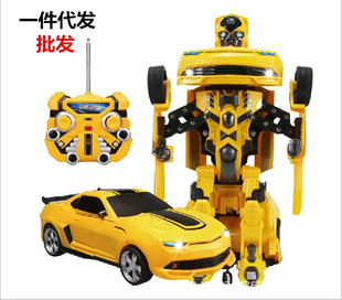 变形金刚电动遥控车机器人大黄蜂遥控汽车模型儿童玩具车男孩玩具