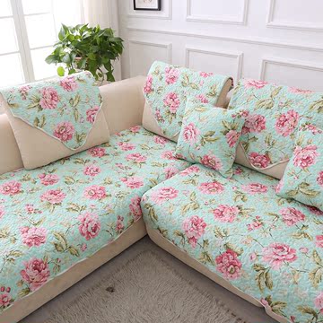 四季皆宜组合沙发双面纯棉布艺沙发垫 夹棉飘窗垫瑜珈垫子床前垫