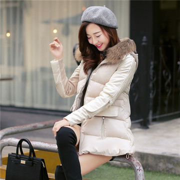 女士棉服2015冬季新款女装 韩版修身大码连帽棉衣女外套棉袄女潮