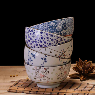 景德镇6英寸日式和风陶瓷餐具套装 手绘沙拉碗汤碗泡面碗米饭碗筷