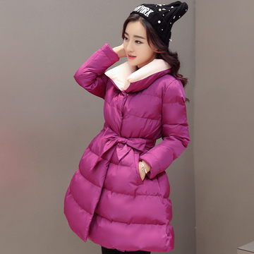 2015冬装新款宽松大码羽绒棉服裙摆式中长款棉衣韩版气质女装外套