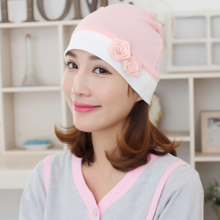 韩版玫瑰月子帽春夏季产后月子孕妇帽产妇用品帽子厂家直销可贴牌