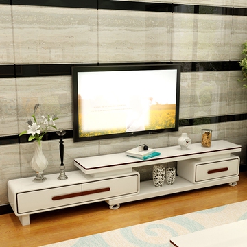 现代简约钢化玻璃电视柜组合茶几组合套装客厅小户型实木电视柜