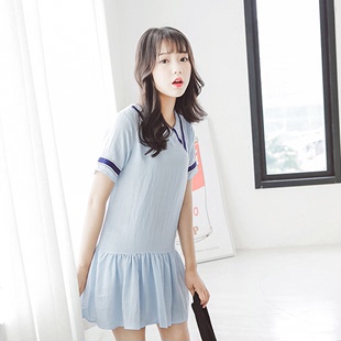 韩版短袖连衣裙