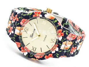 厂家直销日内瓦印花女手表 速卖通Geneva多色手表合金爆款手表