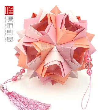 优纸创意 正品折纸花球027 手工纸DIY材料创意纸花双面双色折纸