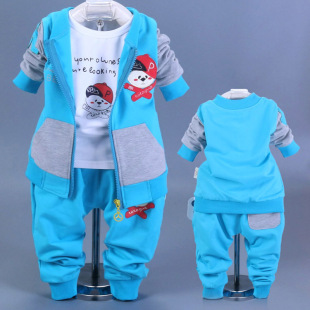 春秋装婴儿童装三件套装1-2-3岁男女春秋儿童套装韩版婴幼外出服