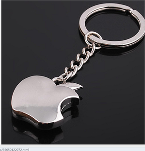 批发苹果钥匙扣 男士钥匙链 苹果造型钥匙扣 创意礼品钥匙圈