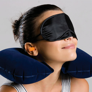 充气旅行枕飞机靠枕治颈椎枕头护颈枕睡枕户外便携式护脖子U型枕