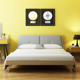 宜家北欧风格卧室家具现代简约实木床双人床1.5米1.8米田园床婚床