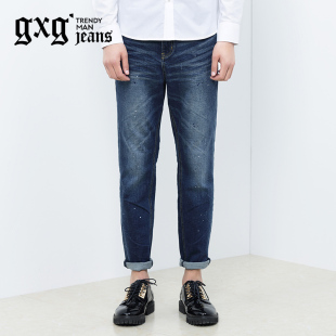 gxg．jeans[特惠]男士修身英伦修身休闲小脚牛仔裤潮#43605222