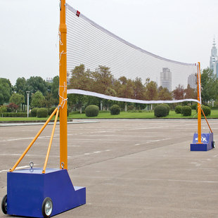 多功能配重式排球架排球网柱 标准移动式羽毛球网架气排球网支架