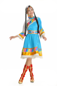 藏族成人儿童舞蹈演出服女水袖藏族演出服装 高档藏服新款装特价