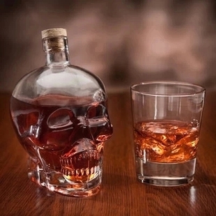 创意吸血鬼骷髅头伏特加红酒瓶盅杯子具玻璃分酒器情人节礼物